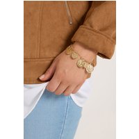 Yours Yours Damen Goldfarbenes Gliederkettenarmband mit Anhängersize | Metall