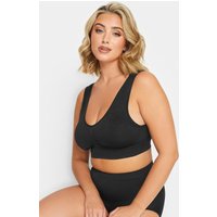 Yours Yours Fuller Bust Lingerie Nahtloser BH mit Polster Schwarz in Größe 10-12 | Elasthan/Polyamid