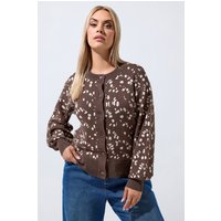 Limited Collection Limited Collection Damen Cardigan in Braun mit Hirschprint in Größe 54-56 | Viskose/Nylon