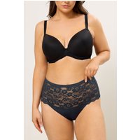 Yours Yours Plus Size Curve Voll Bedeckender Slip in Marineblau mit Spitze in Größe 58-60 | Elasthan/Polyamid