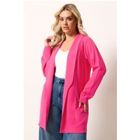 Yours Damen Yours – Scubablazer in Rosa mit Schalkragen in Größe 54-56 | Polyester/Elasthan