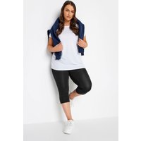 Yours Yours Damen Figurformende Caprileggings Schwarz in Größe 58-60 | Elasthan/Viskose