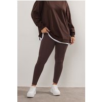 Yours Yours Damen Leggings in Schokobraun in Größe 52 | Baumwolle/Elasthan