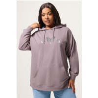 Yours Yours Damen Hoodie in Hellviolett mit Himmelsmotiv in Größe 44 | Baumwolle/Polyester