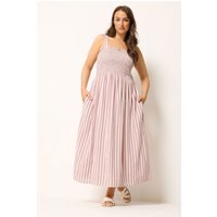 Yours Damen Yours – Gesmoktes Sommerkleid in Rosa mit Vichykaros in Größe 44 | Baumwolle