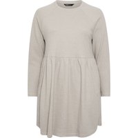 Yours Yours Damen Plus Size Natural Brown Gathered Dress Size 50-52 | Baumwolle/Polyester