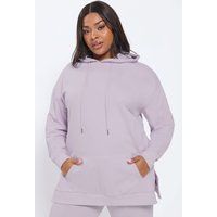 Yours Yours Damen Hoodie in Hellviolett mit Tasche Vorne in Größe 44 | Baumwolle/Polyester