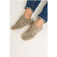 Yours Yours Damen Sneaker in Braun mit Seitenstreifen und Gummisohle in Weiter E-Passform in Größe 42E | Synthetik
