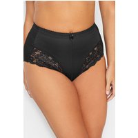 Yours Yours Plus Size Curve Leicht Formender Slip in Schwarz mit Hohem Bund in Größe 54-56 | Elasthan/Polyamid