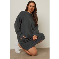 Yours Yours Damen Sweatshirtkleid in Grau in Größe 54-56 | Baumwolle/Polyester