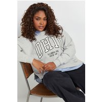 Yours Yours Damen 2in1Sweatshirt „Ohio“ in Grau in Größe 44 | Baumwolle/Polyester/Viskose