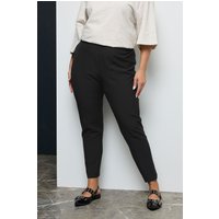 Yours Yours Damen Hose mit Schmal Zulaufendem Bein Schwarz in Größe Short 46 | Polyester/Elasthan/Viskose