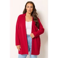 Yours Damen Yours – Langer Blazer in Rot in Größe 58-60 | Polyester/Elasthan