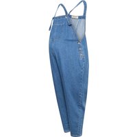 Bump It Up Bump It Up Damen Latzhose in Blau aus Jeansstoff (Umstandsmode) in Größe 50 | Baumwolle/Lyocell