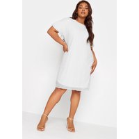 Luxe: Ultimate Embellishment Luxe: Ultimate Embellishment Damen Luxe – Von Hand Verziertes Kleid in Weiß mit Pailletten in Größe 42 | Polyester