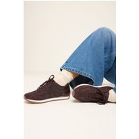 Yours Yours Damen Gesteppte Turnschuhe in Burgunderrot in Weiter E-Passform in Größe 37E | Textil/Synthetik