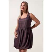 Limited Collection Limited Collection Damen Kariertes Minikleid in Weinrot in Größe 44 | Polyester/Elasthan