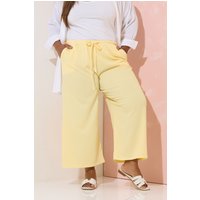 Yours Yours Damen Strukturierte Culottes in Buttergelb in Größe 44 | Polyester