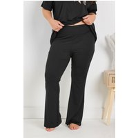 Yours Yours Damen Ausgestellte Pyjamahose in Schwarz in Größe 50-52 | Polyester/Elasthan