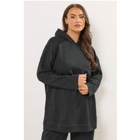 Yours Yours Damen Hoodie in Grau mit Nahtdetail in Größe 50-52 | Baumwolle/Polyester