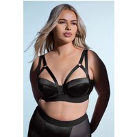 Playful Promises Playful Promises Fuller Bust Lingerie Balconette-BH „Candace“ in Schwarz mit Bügel in Größe 90G | Polyester/Elasthan