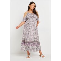 Bump It Up Bump It Up Damen Maternity – Maxikleid in Elfenbein mit Paisleymuster in Größe 50 | Viskose