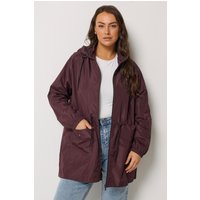 Yours Yours Damen Leichter Parka in Lila mit Kordelzug in Größe 54-56 | Polyester