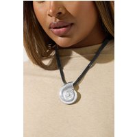 Yours Yours Damen Silberfarbene Statementkette mit Muschelanhängersize | Metall
