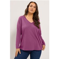 Yours Yours Damen Basiclangarmshirt in Braun in Größe 44 | Baumwolle/Polyester