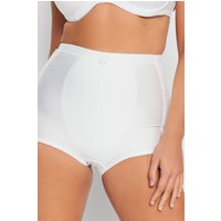 Yours Yours Plus Size Curve Slip in Weiß mit mittelhohem Bund und mittlerem Stützeffekt in Größe 46-48 | Elasthan/Polyamid