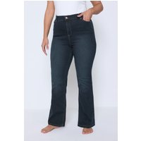Yours Yours Damen Dehnbare Bootcutjeans „Isla“ in Dunklem indigoblau in Größe Short 40 | Baumwolle/Polyester/Elasthan