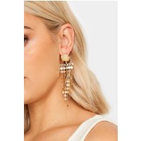 Yours Yours Damen Statementohrringe in Gold mit Scheibenanhängersize | Metall
