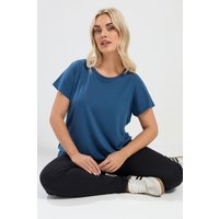 Yours Yours Damen T-Shirt in Jeansblau in Größe 42 | Baumwolle/Polyester