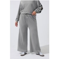 Limited Collection Limited Collection Damen Jogginghose in Grau mit Ösendesign in Größe 44 | Baumwolle/Polyester
