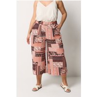 Yours Damen Yours – Culottes in Orange mit Paisleymuster in Größe 54-56 | Polyester/Elasthan