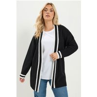 Yours Yours Damen Einfarbige Strickjacke in Schwarz in Größe 54-56 | Acryl