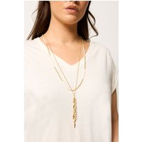 Yours Yours Damen Lange Goldfarbene Perlenkettesize | Metall