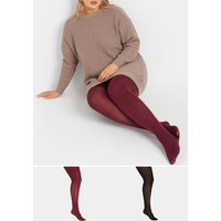 Yours Yours Damen Strumpfhosen in Burgunderrot mit 2 Denier, 100er Set