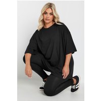 Yours Plus Size Black Oversized Tshirt Size 20