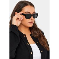 Yours Yours Damen Sonnenbrille in Schwarz mit Rechteckigem Rahmensize