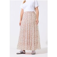 Limited Collection Limited Collection Damen Chiffonrock in Rosa mit Punktemuster in Größe 58-60 | Polyester