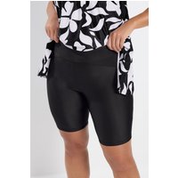 Yours Damen Yourset Badeshorts in Schwarz mit Hohem Bund, 2er Pack in Größe 50 | Polyester/Elasthan