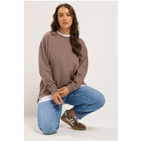 Yours Damen Yours – 2in1Sweatshirt in Braun in Größe 54-56 | Baumwolle