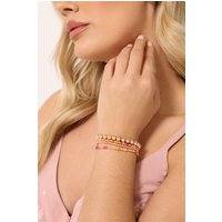 Yours Yours Damen Elastische Perlenarmbänder, 4er Packsize | Metall