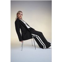 Yours Yours Damen Figurbetonter Blazer in Schwarz in Größe 42 | Polyester