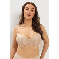 Yours Yours Fuller Bust Lingerie Vorgeformter T-Shirt-Bügel-BH in Nude in Größe 105D | Polyester/Elasthan/Polyamid