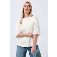 Limited Collection Limited Collection Damen T-Shirt in Weiß mit Pailletten in Größe 46 | Baumwolle