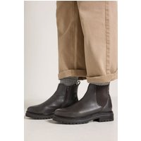 Yours Yours Damen Chelseastiefel in Braun aus Kunstleder mit Mandelförmiger Zehenpartie in Weiter E-Passform in Größe 38E