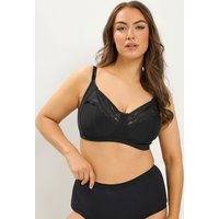 Yours Fuller Bust Lingerie Yourset 2er Pack BHs mit Weißem Spitzenbesatz in Größe 85B | Baumwolle/Elasthan/Polyamid