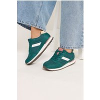 Yours Yours Damen Sneaker in Blaugrün mit Blockfarbendesign in Extra Weiter Eeepassform in Größe 41EEE | Textil/Synthetik